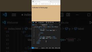 Sign in using html form || #htmlform #html5 #shortvideo #shortsfeed