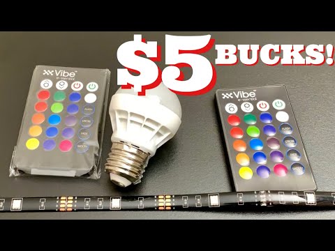 $5 LED Light Bulb & Light Strip W/ Remote From fiVe BELoW