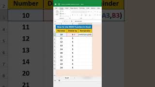 How to calculate remainder in excel @Jabbar-kashmirwala #excelworld #excelfunction #exceltips