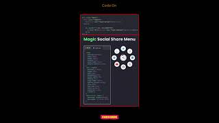 #MagicIndicatorMenuInspiredSocialShareMenuUsingHTMLCSS #coding