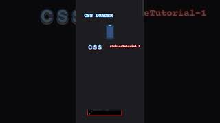 css loader, html css, html css tutorial for beginners, html css full course #css #html #css3 #html5