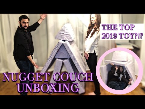 NUGGET COMFORT COUCH UNBOXING | NUGGET REVIEW | 2019 TOP CHRISTMAS TOY | FUNNY UNBOXING FAIL VIDEO