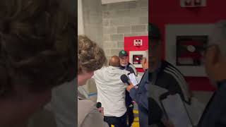 The Seattle staffer that appeared spat on by Luis Suarez after the exchange (via @favianrenkel/TT)