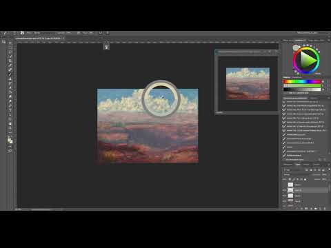 Digital Painting Colorado canyon blocking colors part 1