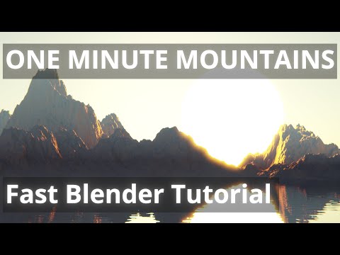 How to make Mountains in Blender | 1 Minute Mountains | Blender Tutorial