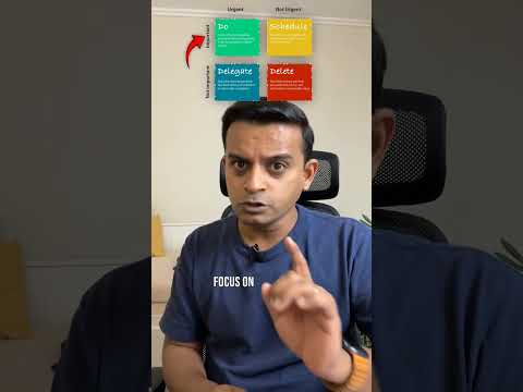 Prioritize tasks using the Eisenhower Matrix #productivitytips #projectmanagement #shortsvideoviral