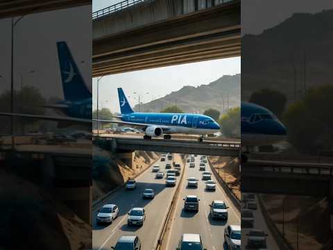 Aeroplane in road 😱😱😱 #audio