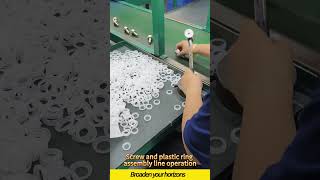 Workshop special screw and plastic ring assembly line operation process
