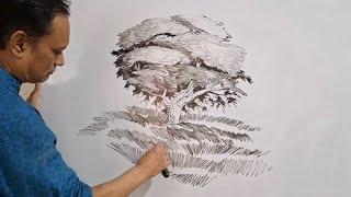 How to draw a tree || কিভাবে একটি গাছ আঁকে 