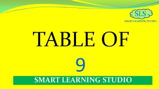 9 x 1 = 9 Multiplication, Table of Nine 9, Learn Multiplication Table of Nine , Math Table