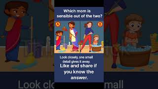 Only 1% Can Spot the Smarter Mom! 🤯 | Mind Challenge #thinkquick #shorts #shortsfeed #brainteaser