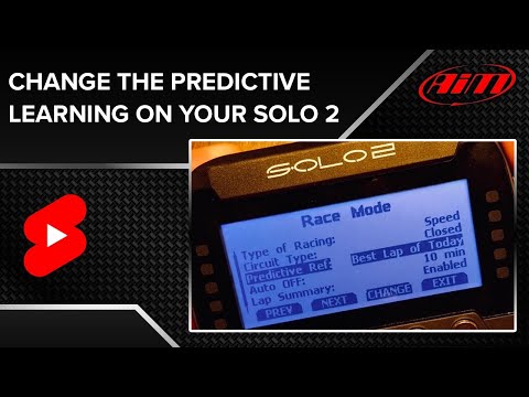 Change how your AiM Solo 2 predicts your lap time #shorts
