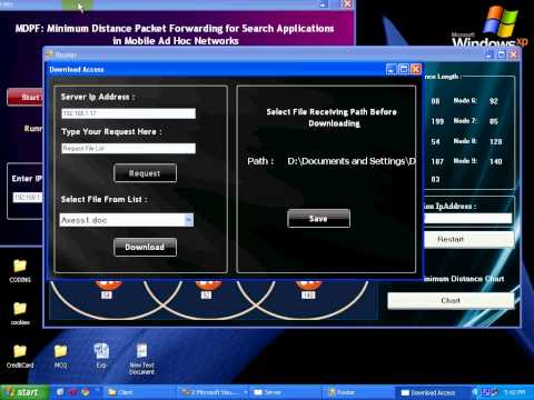Minimum Distance Packet Forwarding for Search Applications in Mobile Ad Hoc Networks