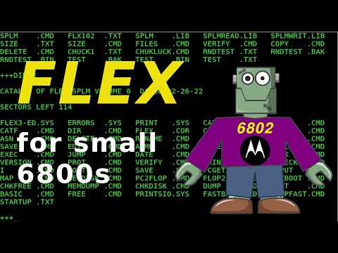 FLEX operating system running off a Compact Flash card on a 6802 computer