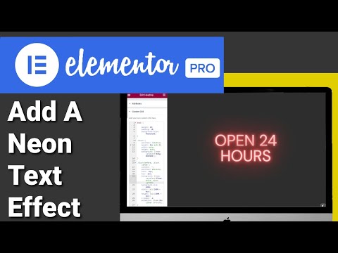 How To Add CSS Neon Text Effect In Elementor