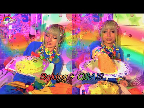baking a cake and answering your questions! 🌈 (5/6K subscriber special!)