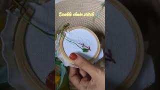 Double chain stitch ❤️#embroidey #love #song #tutorialreel #diy