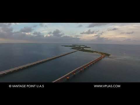 Drone video of the Bahia Honda Bridge in the beautiful Florida Keys.