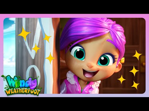 Windy Dodges Snowballs and Plays Games! | Windy Weatherfoot | Cartoon for Kids