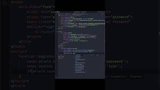 Show/Hide Password Toggle in HTML & JavaScript | #shorts #javascript #coding #html