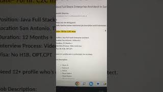 #javafullstackdeveloper #shorts #usitrecruiter #usitrecruiting #c2c #contractjobs #USAJobs