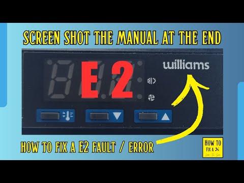 How to fix a E2 sensor probe fault error on a Williams LAE 3 button fridge freezer controller.