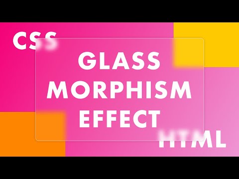 Glassmorphism Effect with HTML & CSS