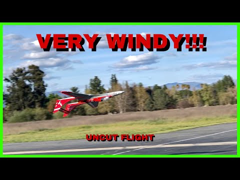 FAST 200MPH RC JET IN CRAZY WIND (*UNCUT*)