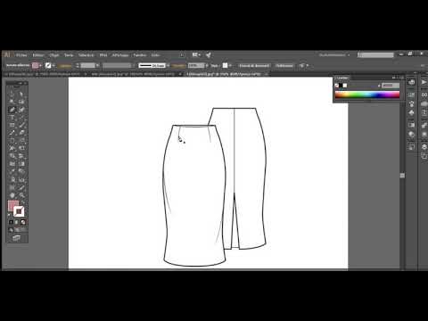 Basic skirt in adobe illustrator for fashion designers