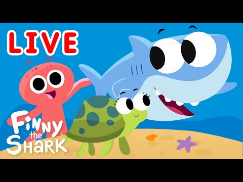 🔴 Finny The Shark Livestream | Finny the Shark | Super Simple Songs