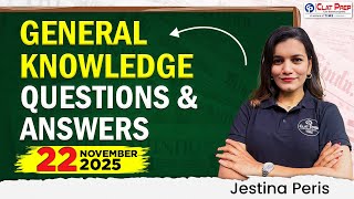 General Knowledge Questions & Answers | (22 November , 2025) | CLAT 2026 | Clat Prep