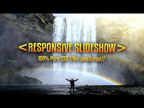 Responsive Image Slideshow | HTML & CSS |  Pure CSS Slider | No JavaScript | Video Tutorial 2019