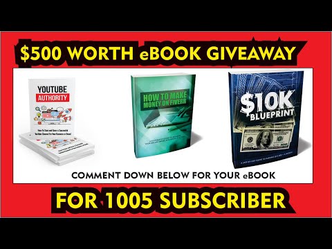 $500 Worth eBOOK Giveaway Live | First 1005 Subscriber | Subscribe to get your eBOOK