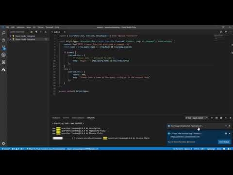 How to deploy Azure Function Using VS Code