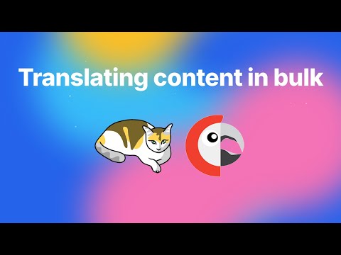 Translating content in bulk