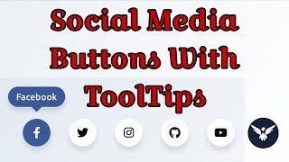 8 Social Media Buttons with ToolTips on Hover using HTML & CSS Only || No JavaScript || MasterEagle