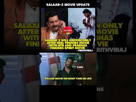 SALAAR-2 MOVIE AFTER SPIRIT 😟#salaar2 #spiritmovie #prabhas #prithviraj #prasantneel #ntrneel#jrntr