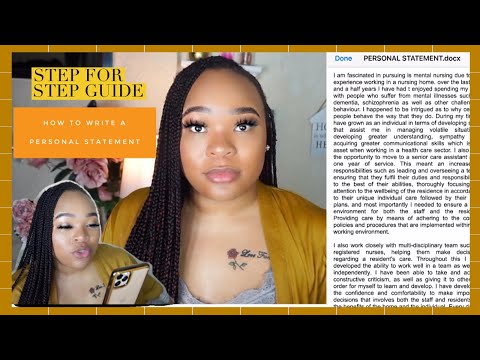 HOW TO:  WRITE A "TOP NOTCH" NURSING PERSONAL STATEMENT | STEP FOR STEP GUIDE |READING MY STATEMENT.