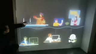 Projection interactive magic wall can support customized interactive effects