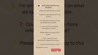 💼✉️ Go-To Email Lines for Any Situation #emailphrases #emailwriting #emailtips #business
