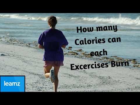 How many calories can each Excercise Burn