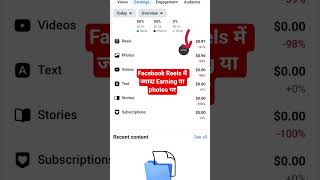 Facebook Reels में ज्यादा Earning या photos पर देखिए #reelearning #photoearning #Earningdown #short