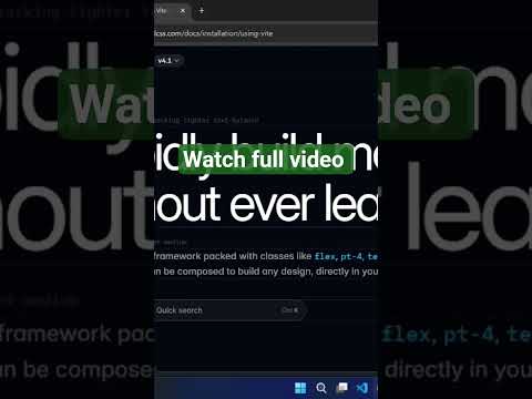 how to install tailwind css watch full video