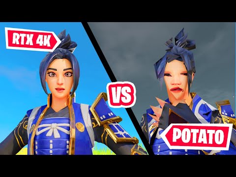 RTX VS POTATO SETTINGS in Fortnite | Highest VS Lowest Settings Challenge!