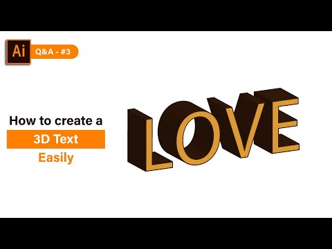 How to create a 3D text / object | illustrator tutorial  #3d #howto #illustratortutorial