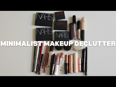 DECLUTTERING MY ENTIRE MINIMALIST MAKEUP COLLECTION + MINIMAL MAKEUP EMPTIES (would I repurchase?)