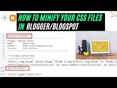How to Minify Your CSS Files in Blogger/Blogspot 2024| css minification| remove unused css 2023