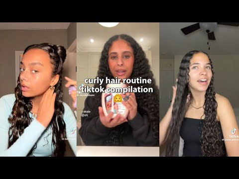 Curly Hair Routine Tiktok Compilation! 🪮👩‍🦱🪽