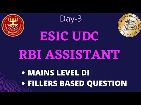 MAINS LEVEL DI - ESIC UDC | RBI ASSISTANT MAINS-2022