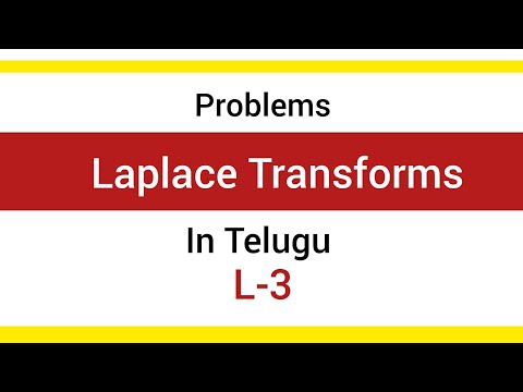 Laplace Transforms in Telugu || L-3 || Problems based on Introduction || Engg Math ||